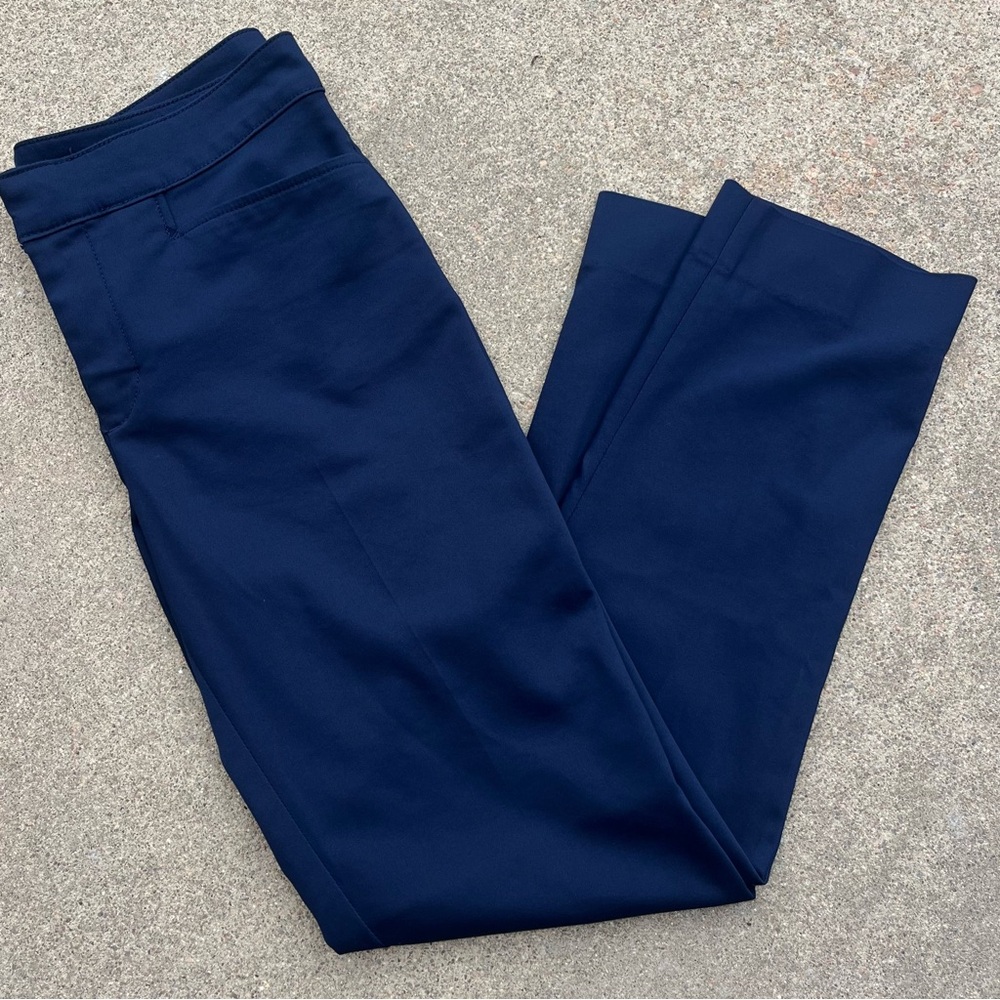 Chaps Classic Straight Leg Chino Pants Women 6 Navy Blue‎ Cotton Blend 32x29 - Picture 8 of 10
